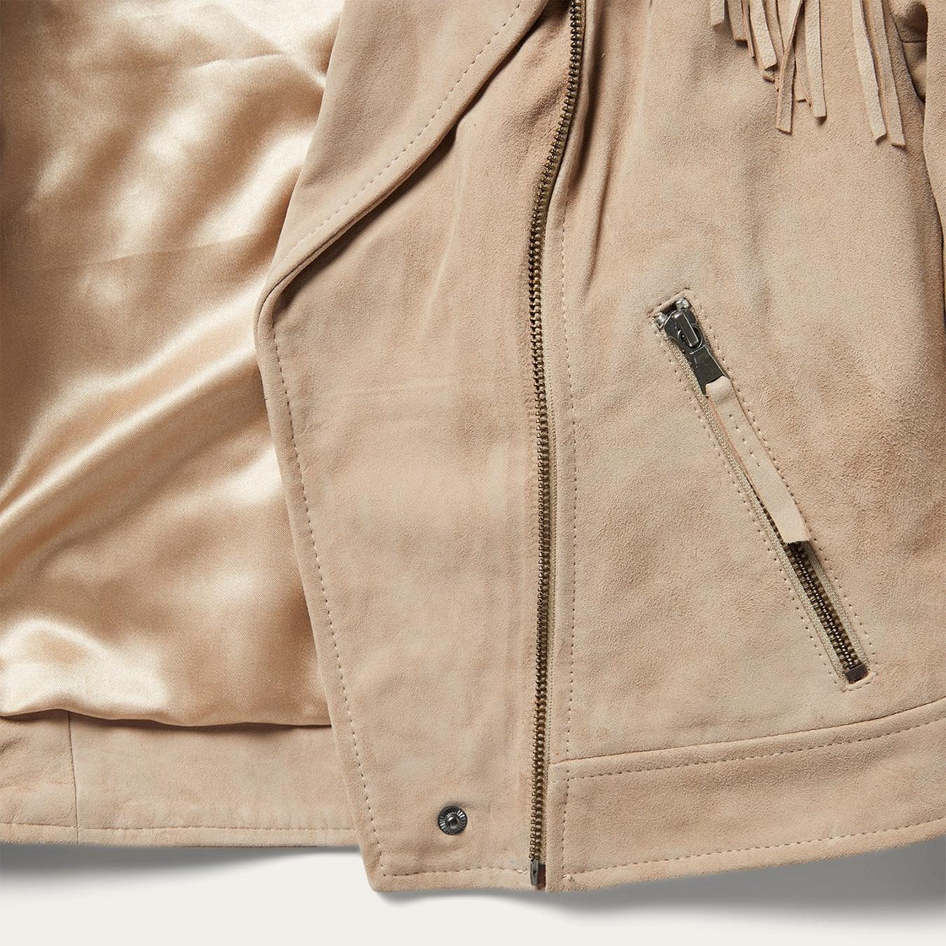 Women Jackets | Stetson Premium Suede Moto Jacket Tan