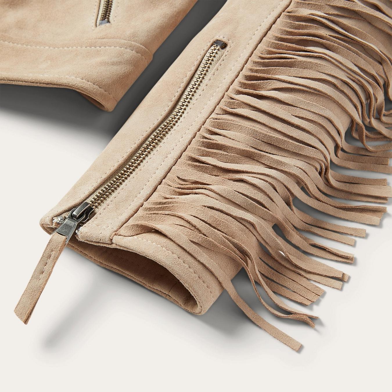 Women Jackets | Stetson Premium Suede Moto Jacket Tan
