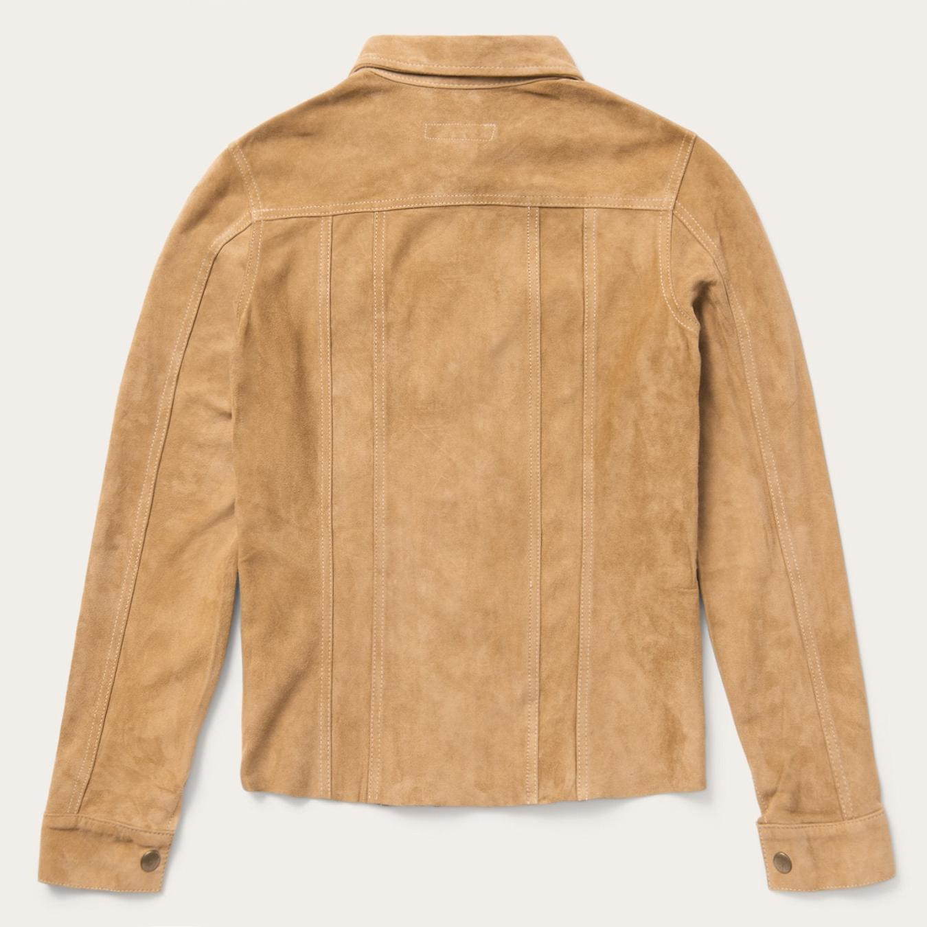 Women Jackets | Stetson Suede Denim Shirt Jacket Brown