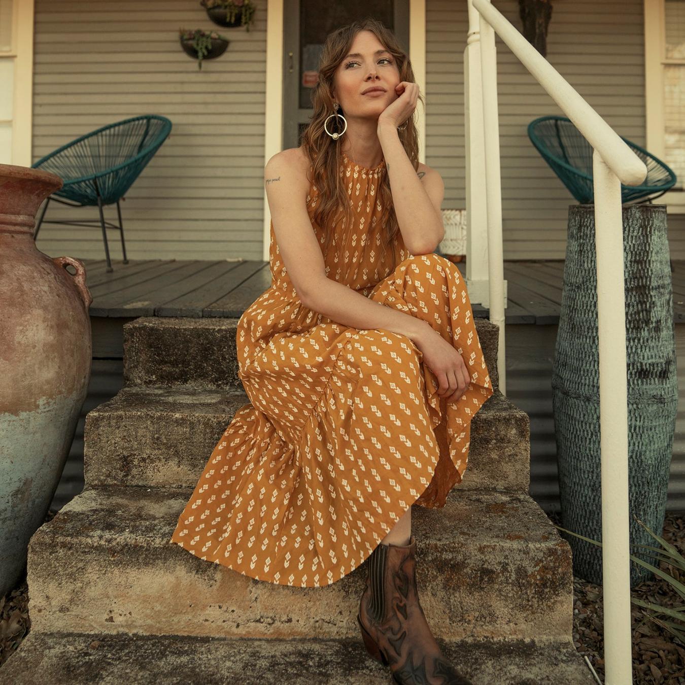 Women Midi | Stetson Aztec Dress Yellow