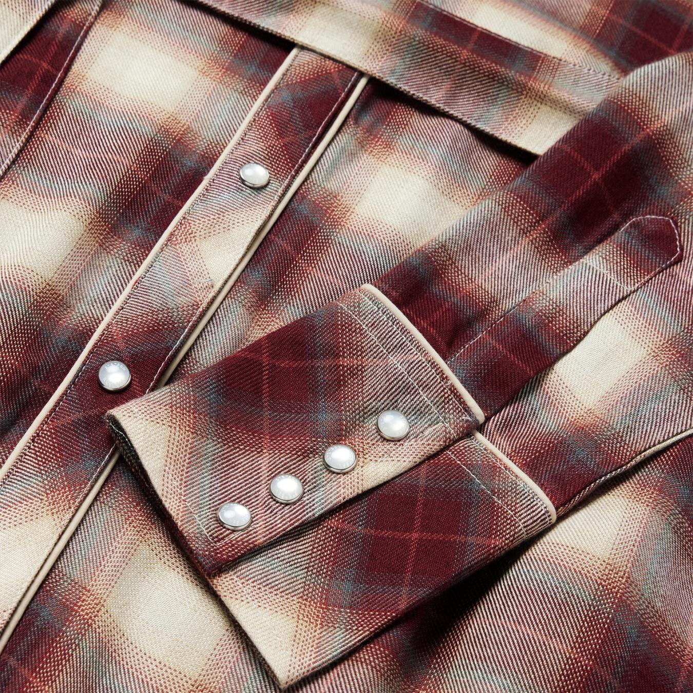 Women Midi | Stetson Black Cherry Plaid Shirt Dress Red