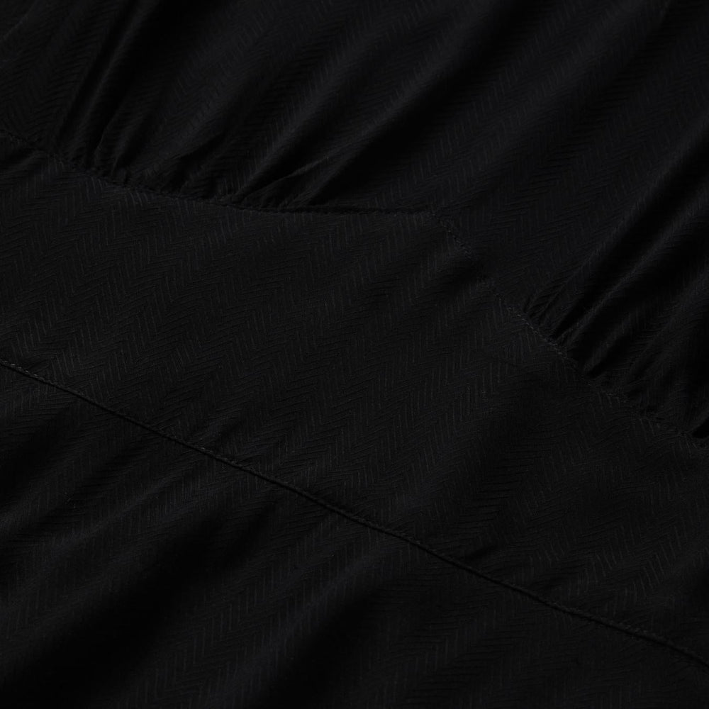 Women Midi | Stetson Black Herringbone Twill Midi Dress Black