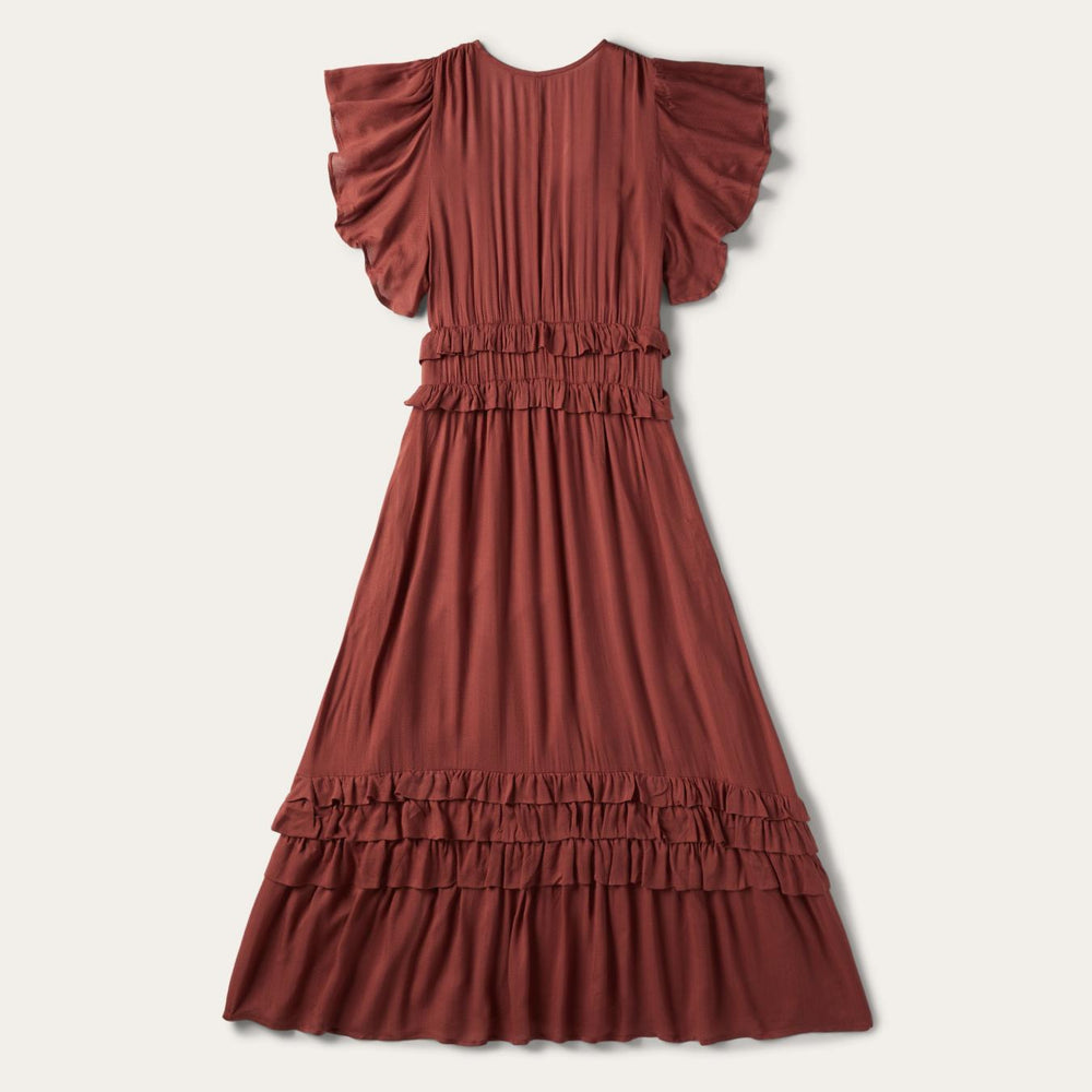 Women Midi | Stetson Cinnamon Herringbone Dress Brown