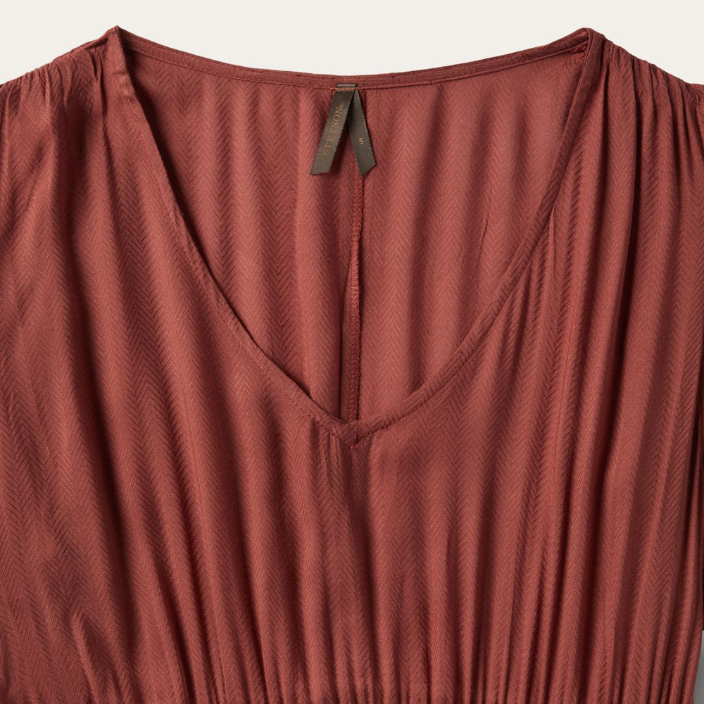 Women Midi | Stetson Cinnamon Herringbone Dress Brown