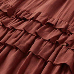 Women Midi | Stetson Cinnamon Herringbone Dress Brown