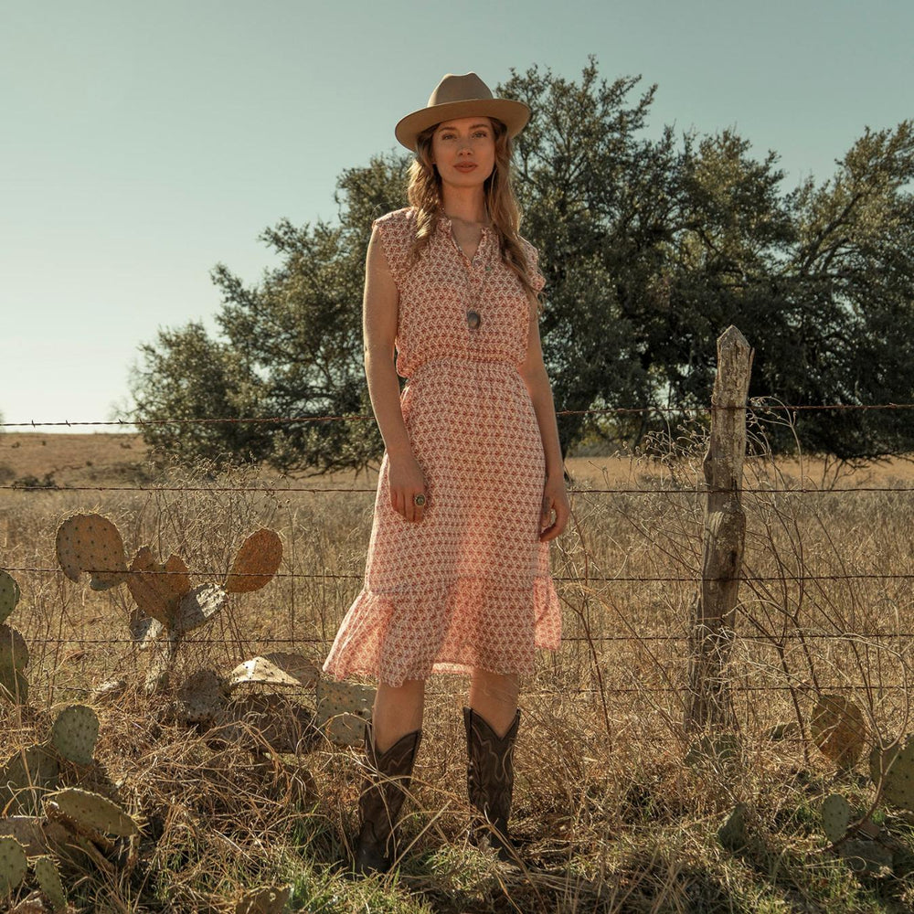 Women Midi | Stetson Cottage Floral Dress Red