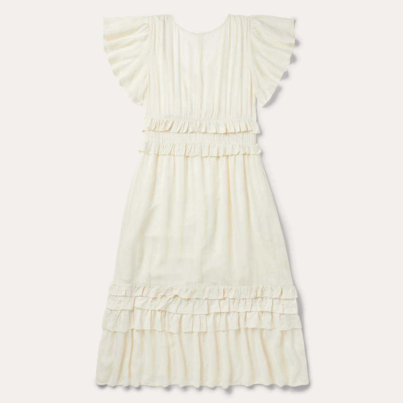 Women Midi | Stetson Cream Herringbone Dress White