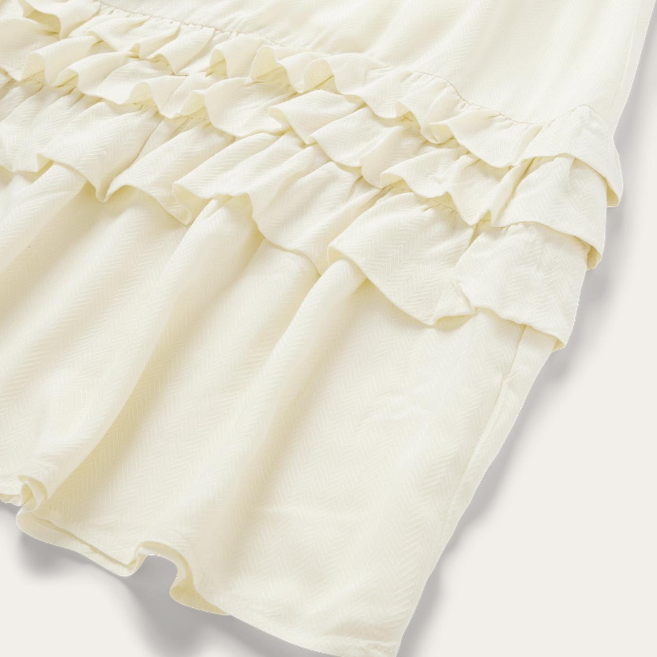 Women Midi | Stetson Cream Herringbone Dress White
