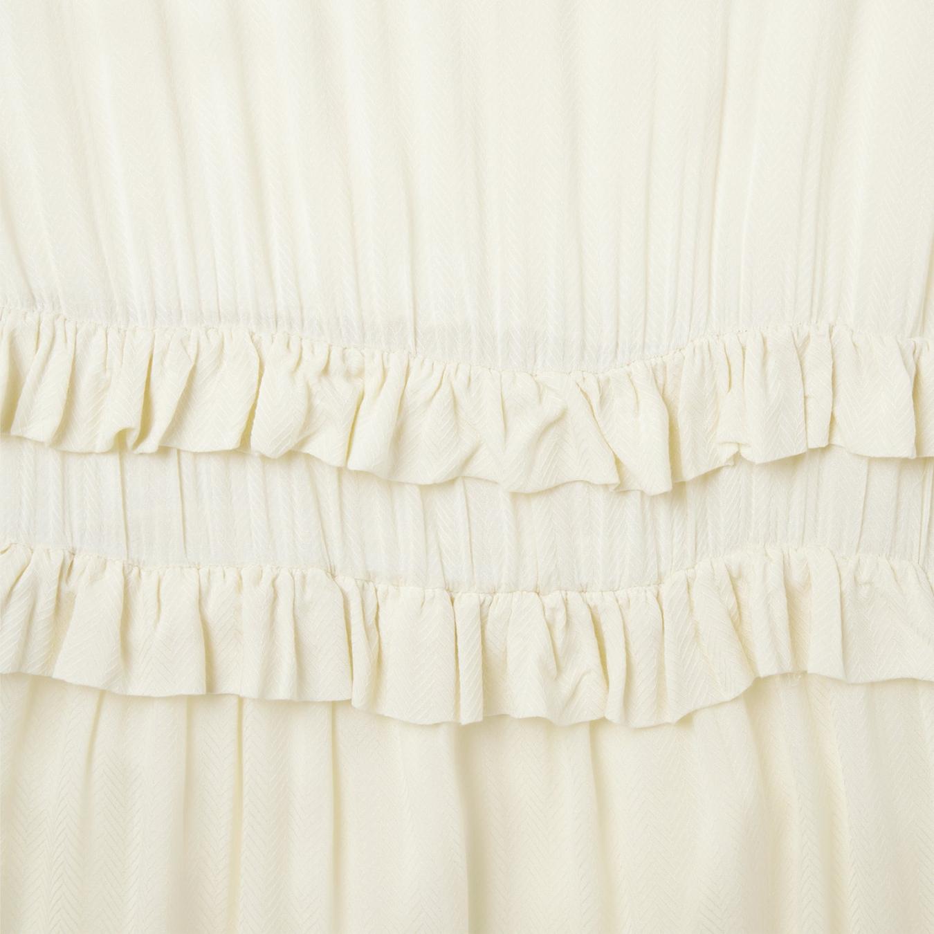 Women Midi | Stetson Cream Herringbone Dress White