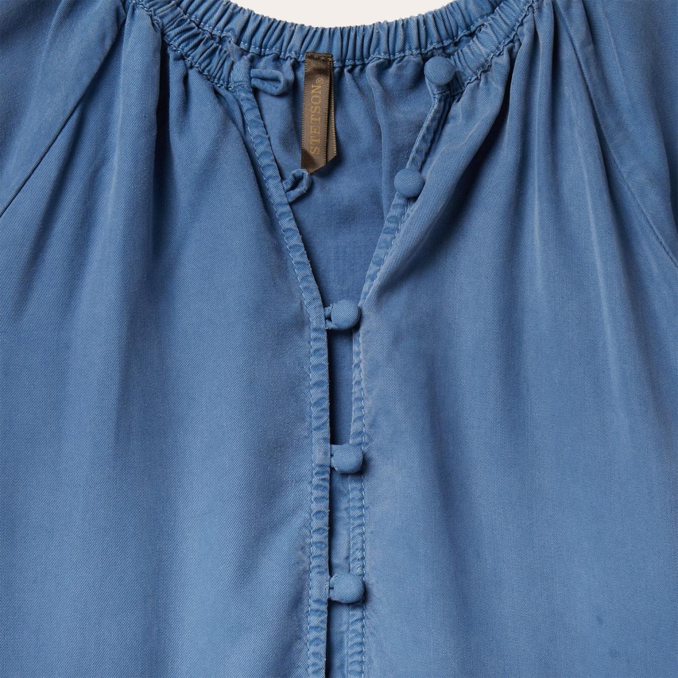 Women Midi | Stetson Denim Long Three Tiered Dress Blue