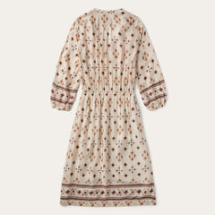 Women Midi | Stetson Gaucho Herringbone Dress White