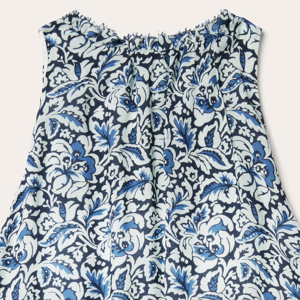 Women Midi | Stetson Indigo Tapestry Print Prairie Dress Blue