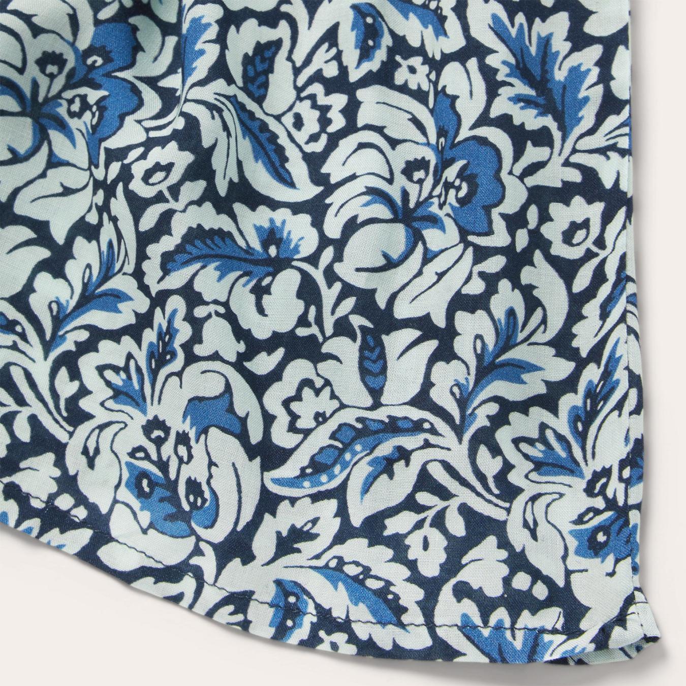 Women Midi | Stetson Indigo Tapestry Print Prairie Dress Blue