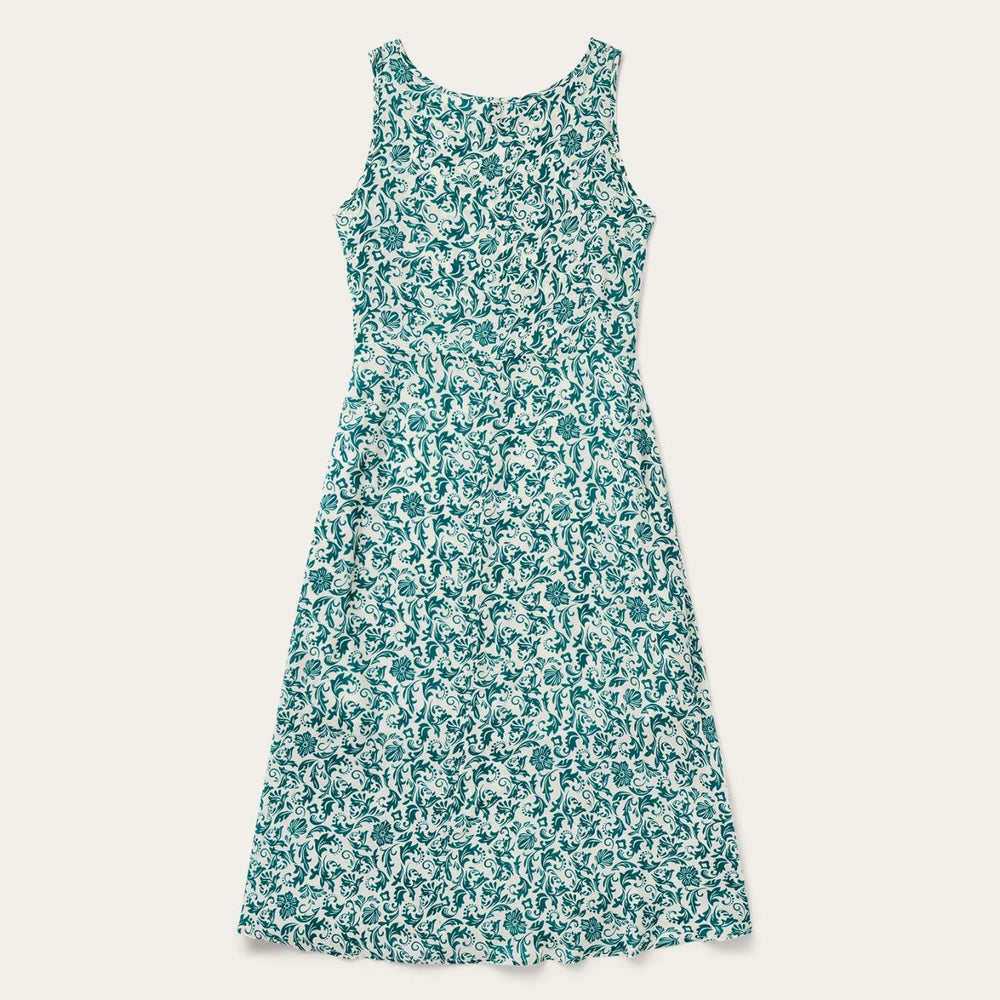 Women Midi | Stetson Jade Floral Print Sleeveless Dress Green