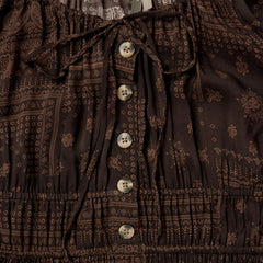 Women Midi | Stetson Patchwork Bandana Print Dress Brown