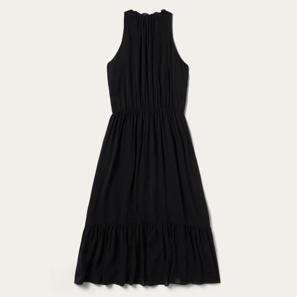 Women Midi | Stetson Solid Rayon Sleeveless Prairie Dress Black