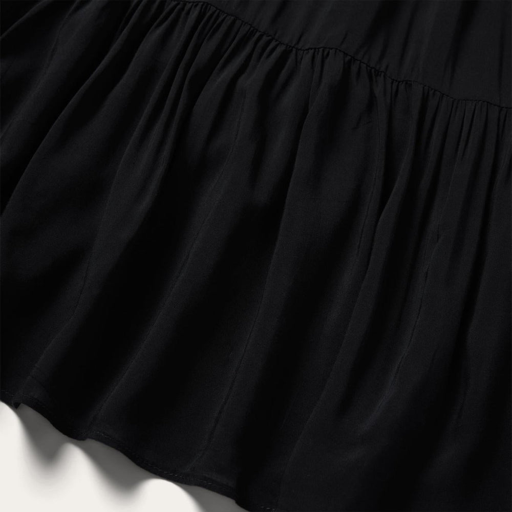 Women Midi | Stetson Solid Rayon Sleeveless Prairie Dress Black