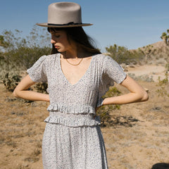 Women Midi | Stetson Stars Print Dress White