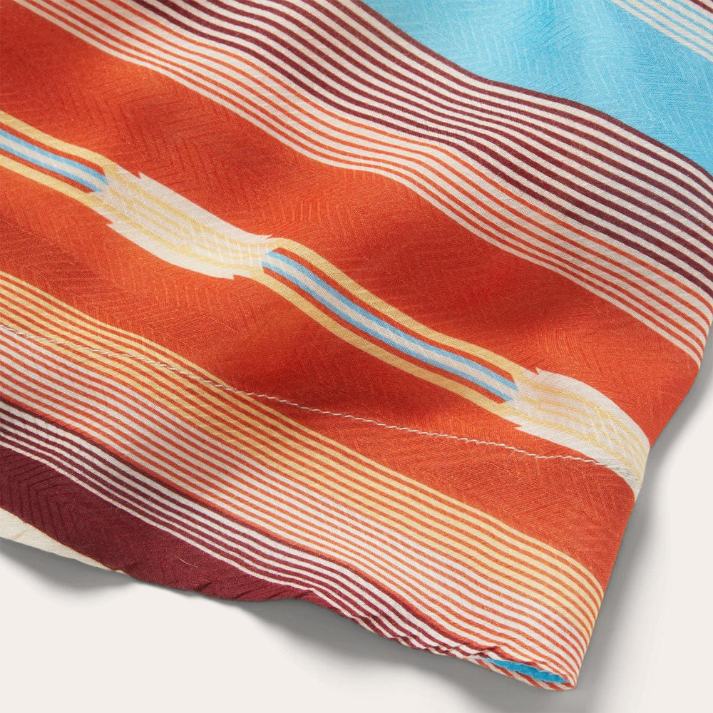 Women Midi | Stetson Sunset Serape Print Rayon Herringbone Wrap Front Dress Multi