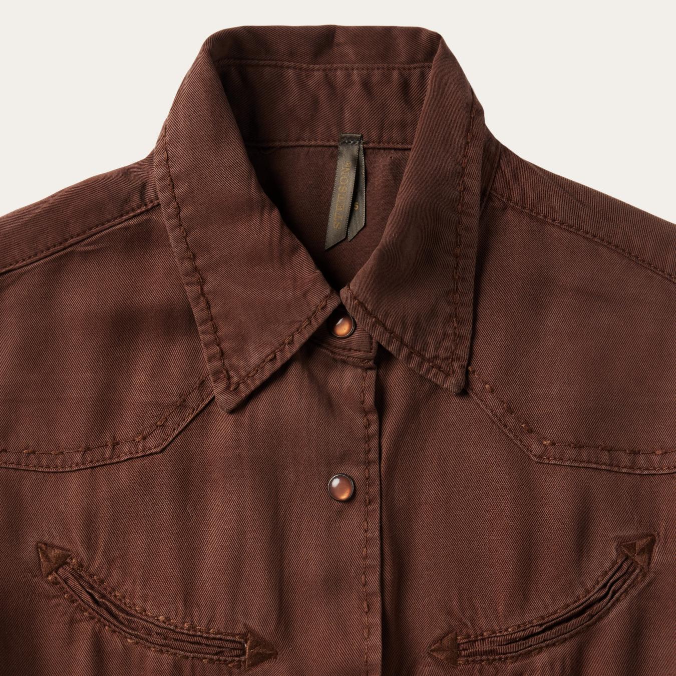 Women Midi | Stetson Tobacco Western Dress Brown