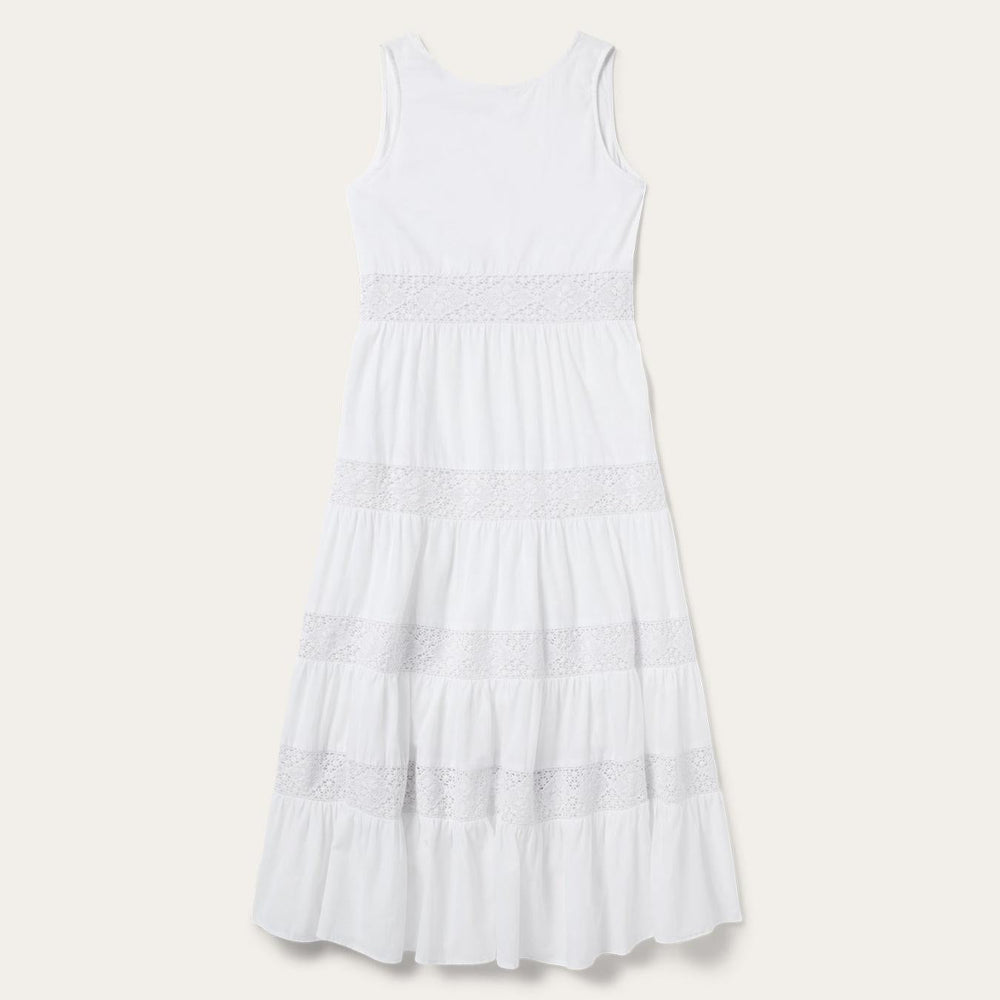 Women Midi | Stetson White Cotton Lawn Sleeveless Dress White