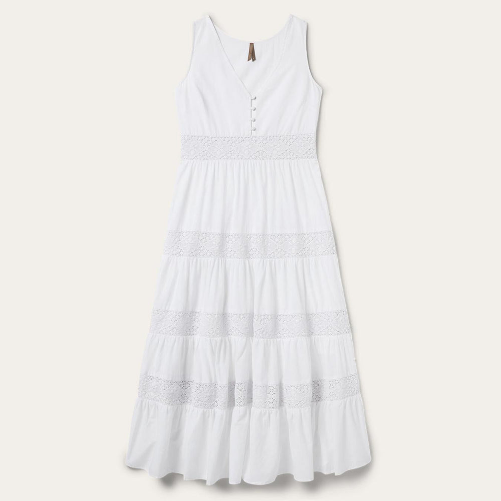 Women Midi | Stetson White Cotton Lawn Sleeveless Dress White