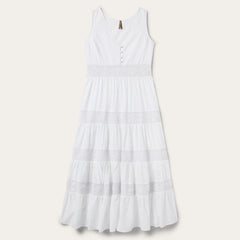 Women Midi | Stetson White Cotton Lawn Sleeveless Dress White