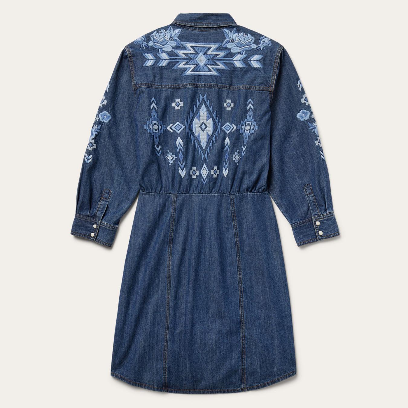 Women Mini | Stetson Dark Blue Denim Shirt Dress Blue