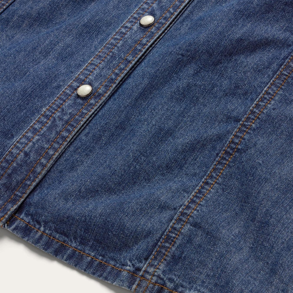 Women Mini | Stetson Dark Blue Denim Shirt Dress Blue