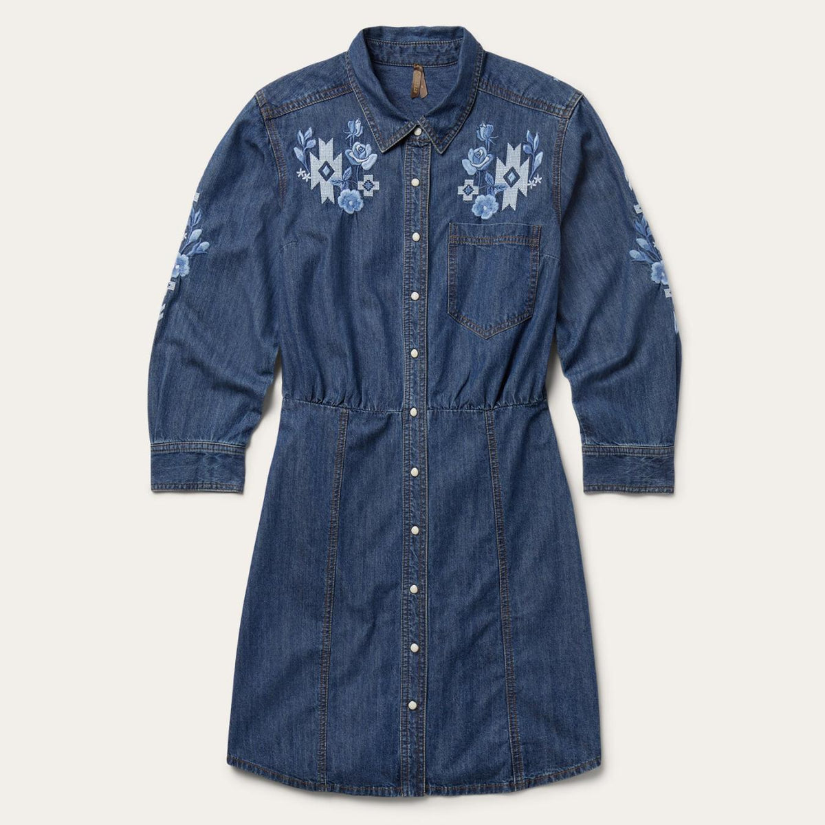 Women Mini | Stetson Dark Blue Denim Shirt Dress Blue