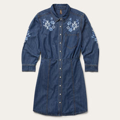 Women Mini | Stetson Dark Blue Denim Shirt Dress Blue