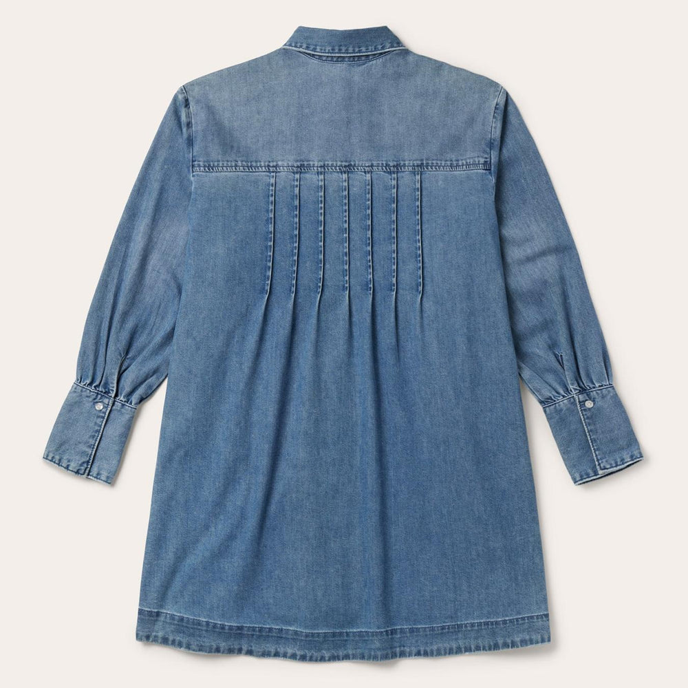 Women Mini | Stetson Denim Button Front Shirt Dress Blue