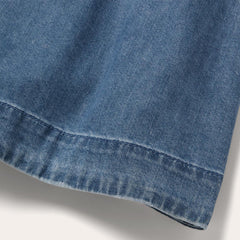 Women Mini | Stetson Denim Button Front Shirt Dress Blue