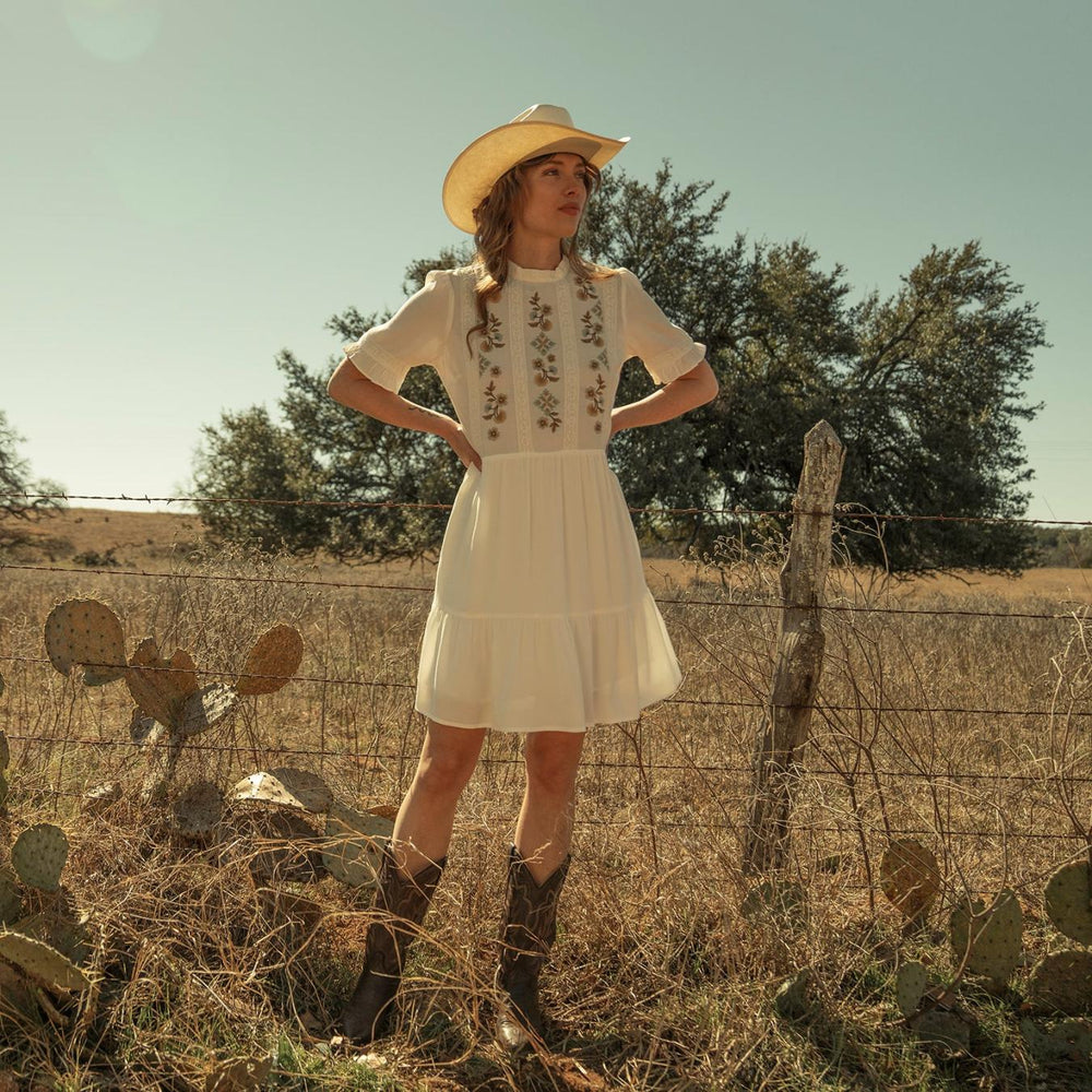 Women Mini | Stetson Flat Weave Dress White