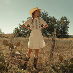 Women Mini | Stetson Flat Weave Dress White