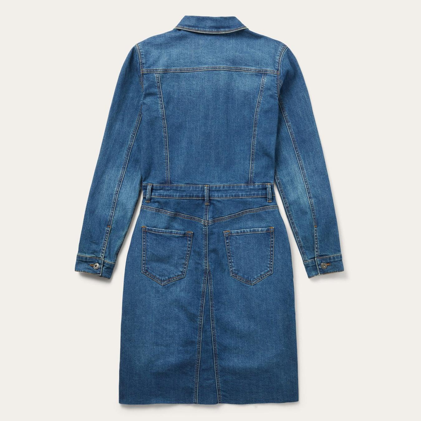 Women Mini | Stetson Premium Denim Shirt Dress Blue
