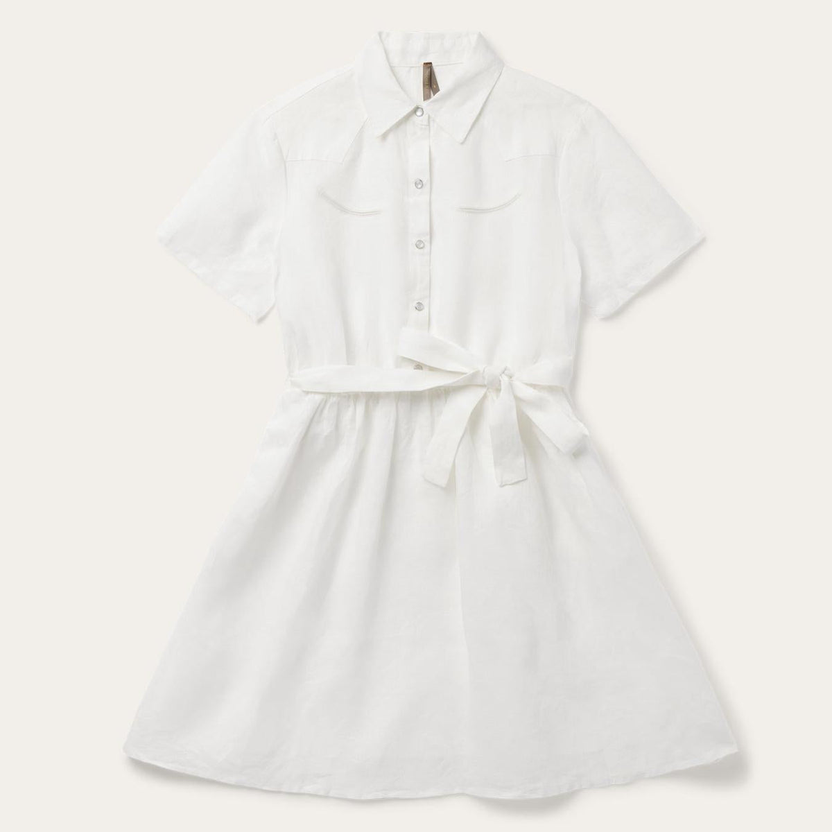 Women Mini | Stetson White Linen Shirt Dress White