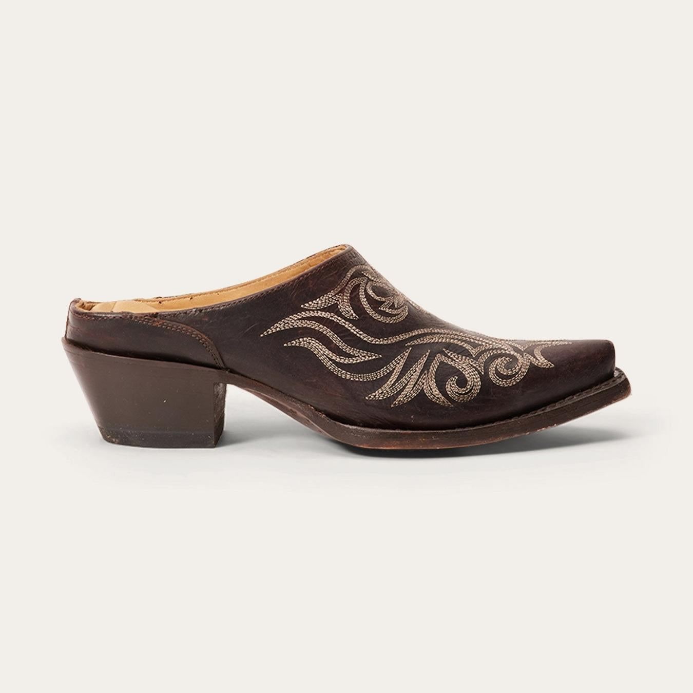 Women Mules | Stetson Adley Vintage Finished Leather Mules Brown