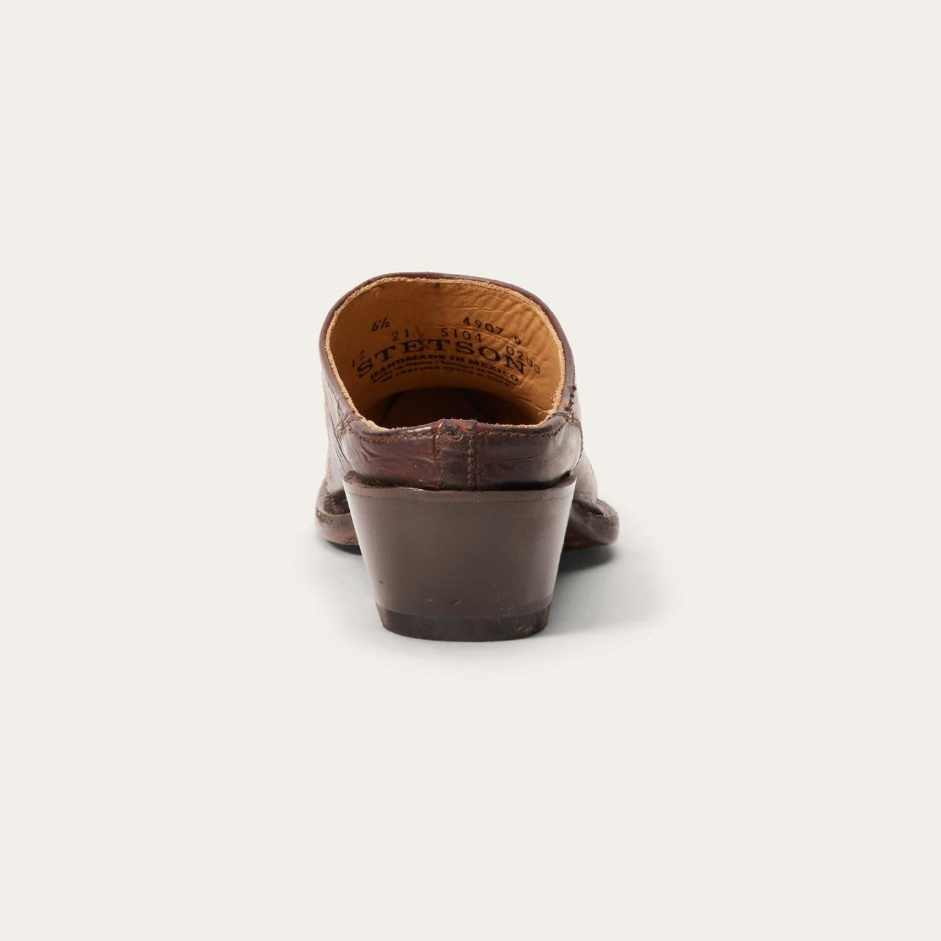 Women Mules | Stetson Adley Vintage Finished Leather Mules Brown