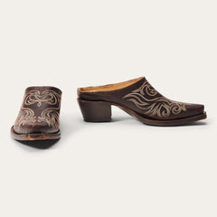 Women Mules | Stetson Adley Vintage Finished Leather Mules Brown