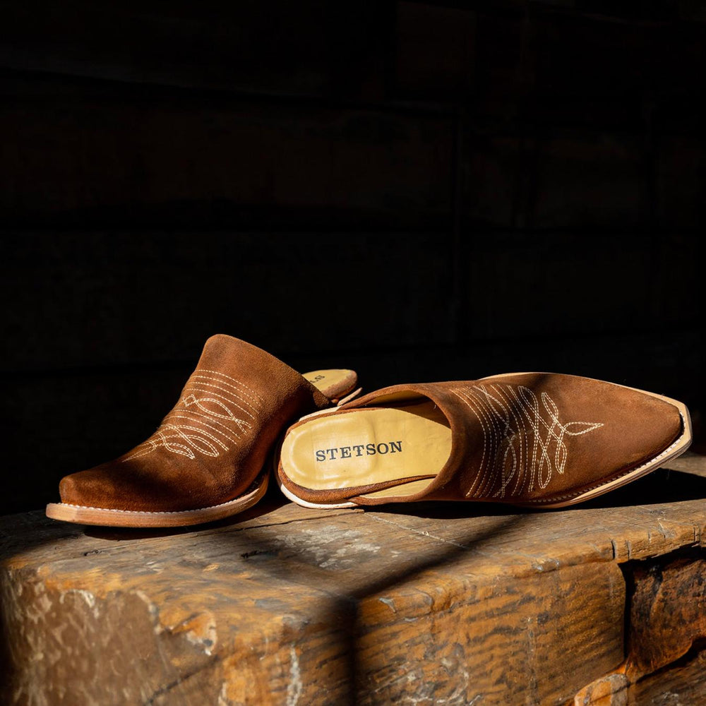 Women Mules | Stetson Reed Western Mules Brown