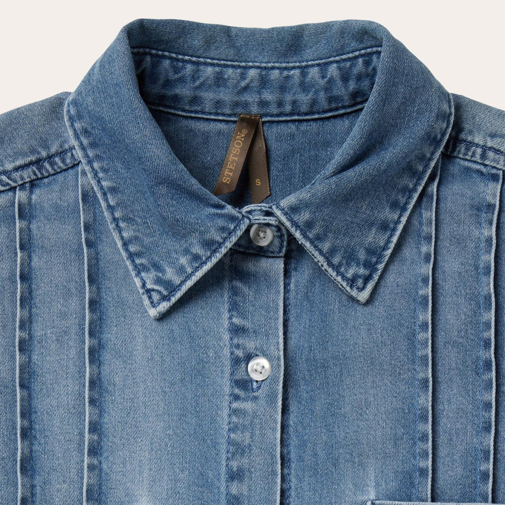 Women Shirt Dresses | Stetson Denim Button Front Shirt Dress Blue
