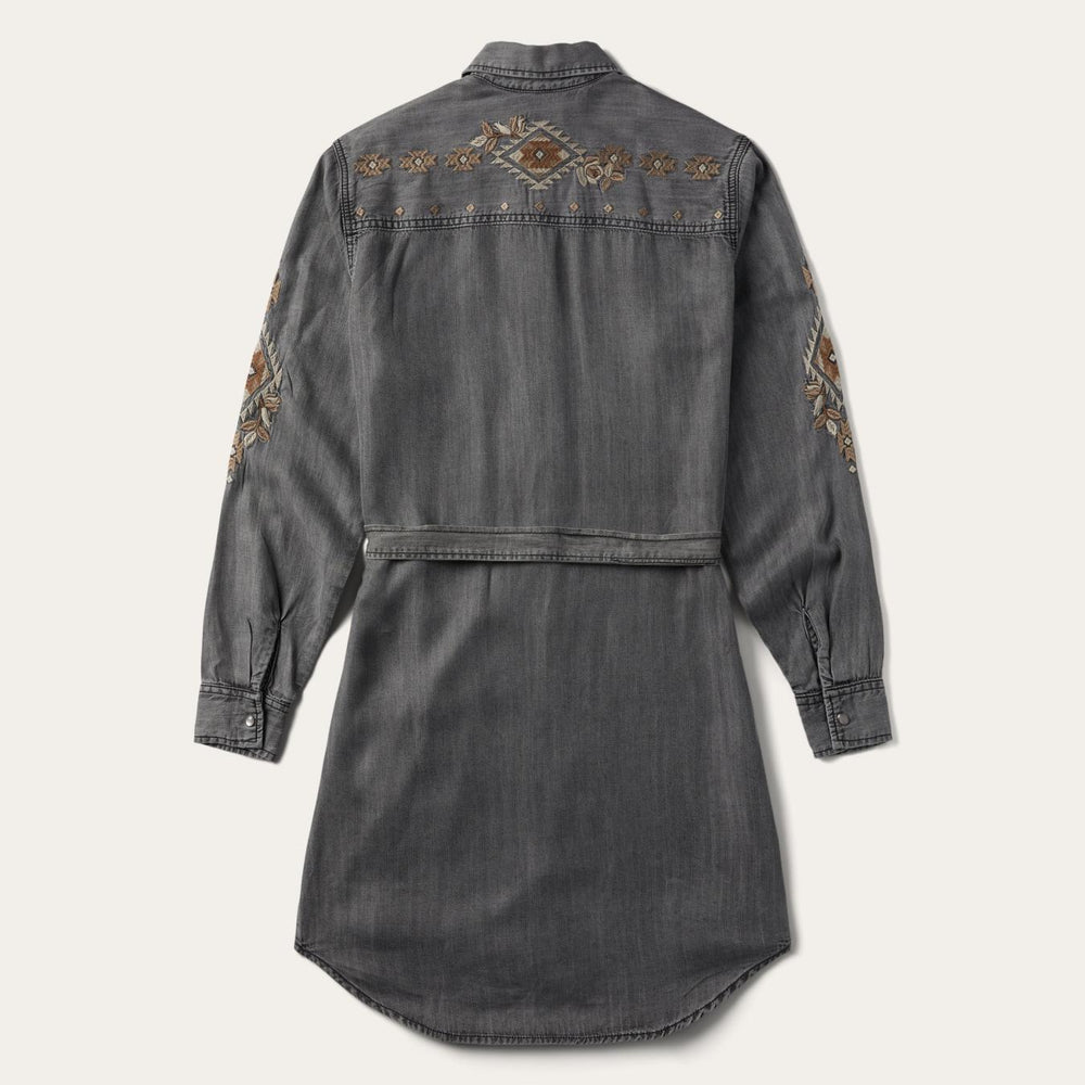 Women Shirt Dresses | Stetson Embroidered Snap Front Shirt Dress Black