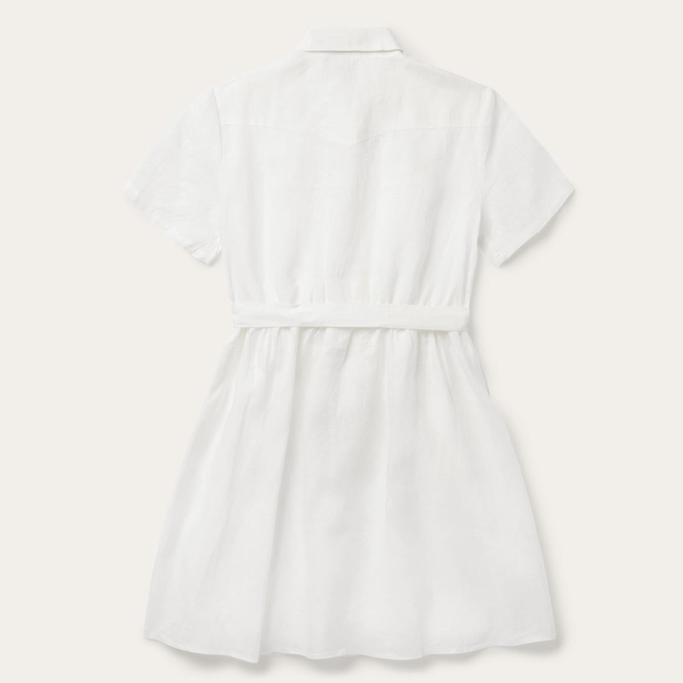 Women Shirt Dresses | Stetson White Linen Shirt Dress White