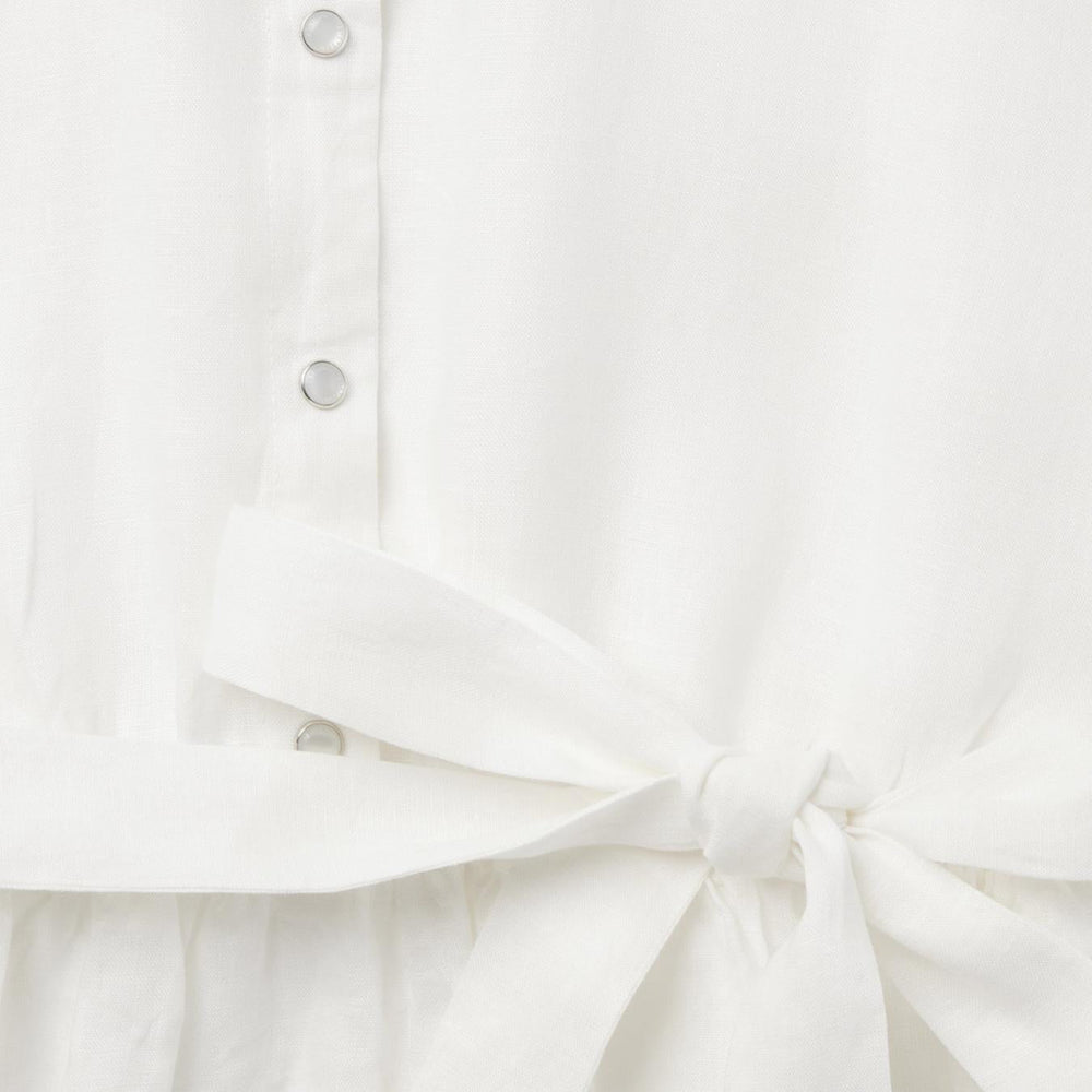 Women Shirt Dresses | Stetson White Linen Shirt Dress White