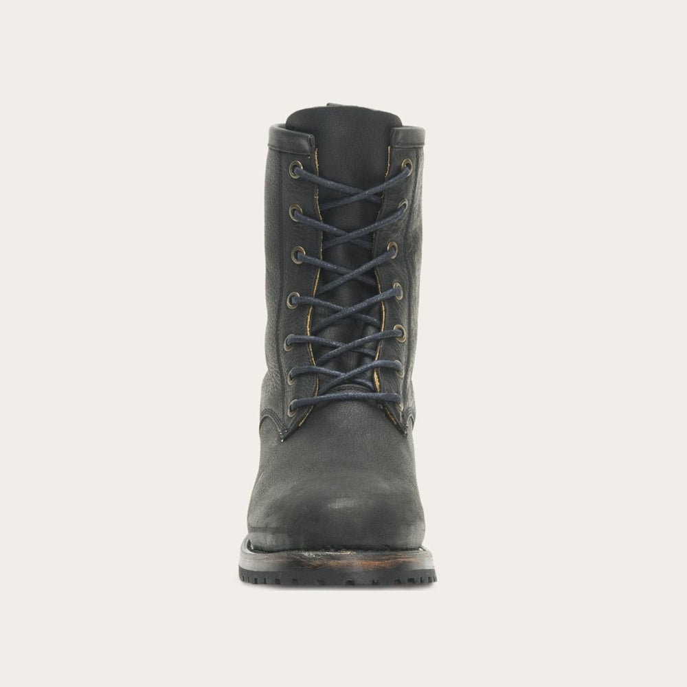Women Shorties | Stetson Sam Lace Up Black Leather