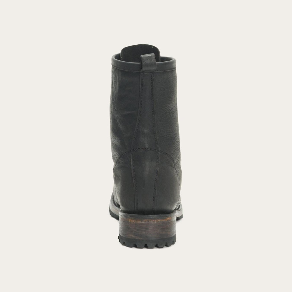 Women Shorties | Stetson Sam Lace Up Black Leather