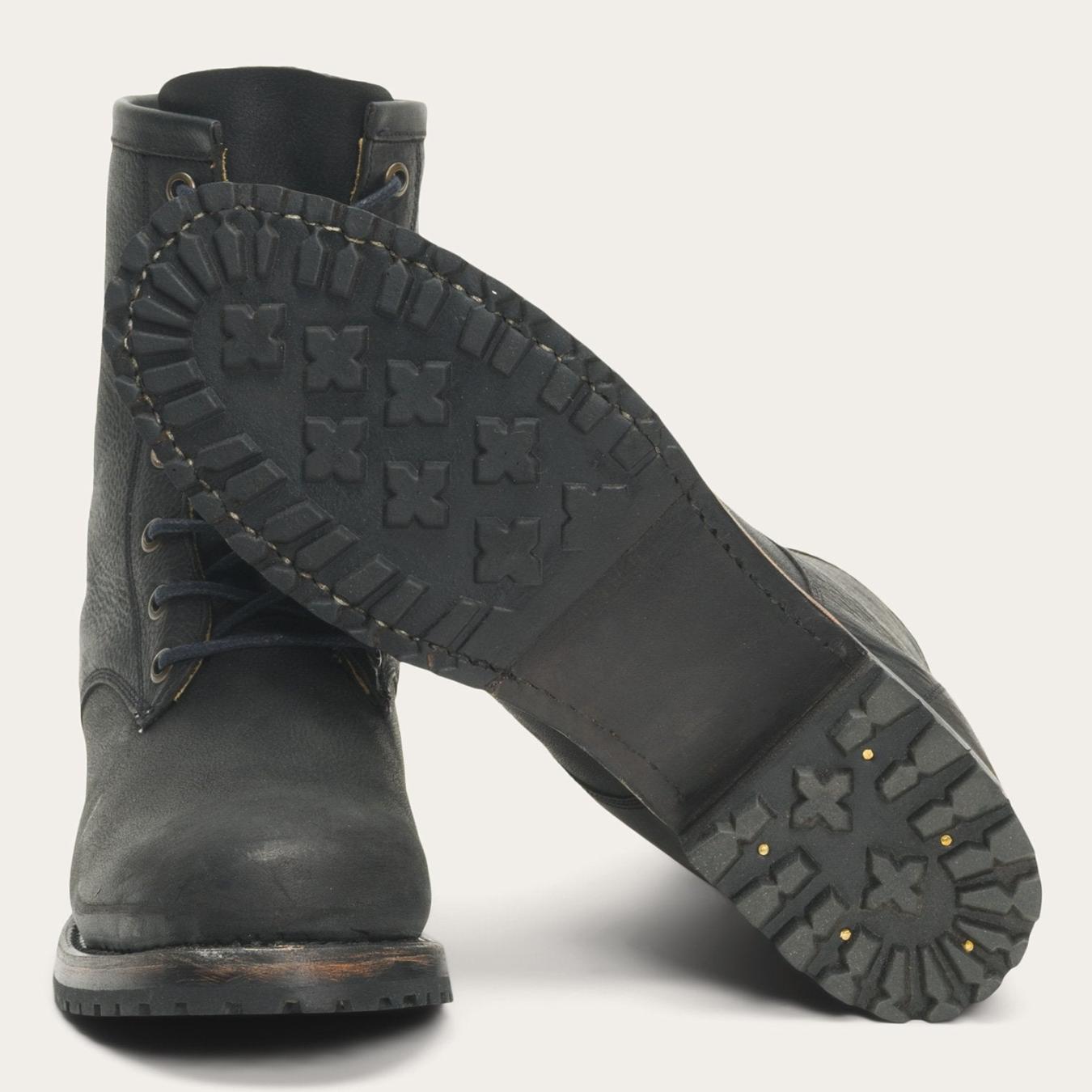 Women Shorties | Stetson Sam Lace Up Black Leather