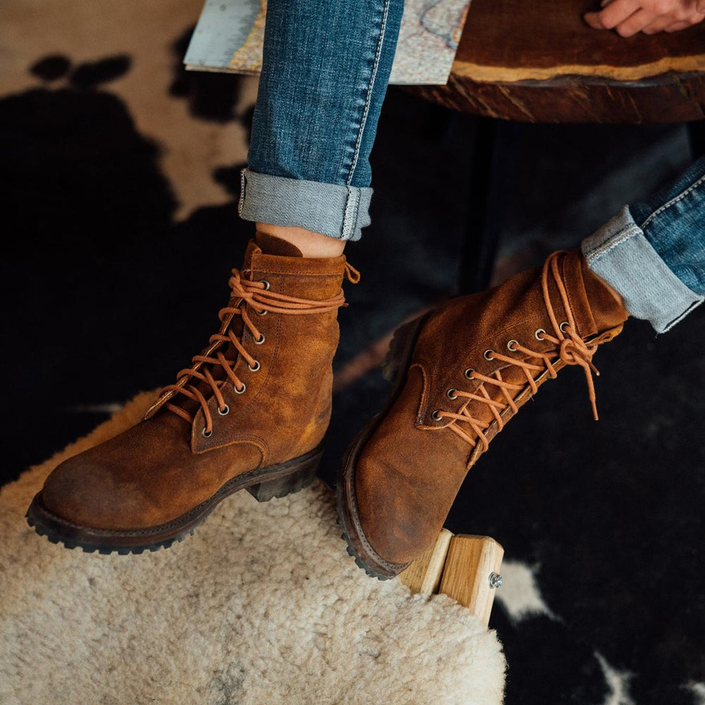 Women Shorties | Stetson Sam Lace Up Brown Suede