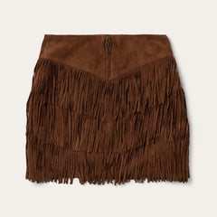 Women Skirts &amp; Shorts | Stetson Lamb Suede Fringe Mini Skirt Brown